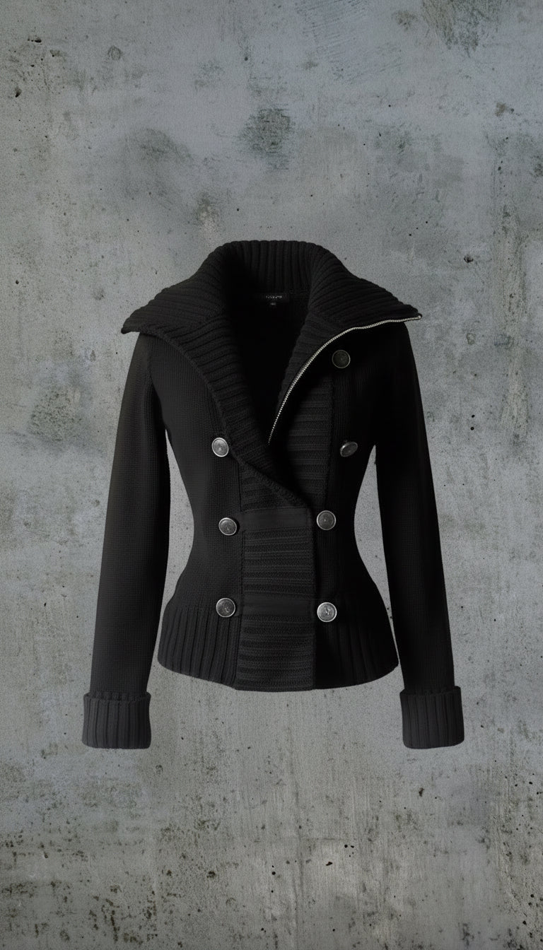 Black Turtleneck Zip Up