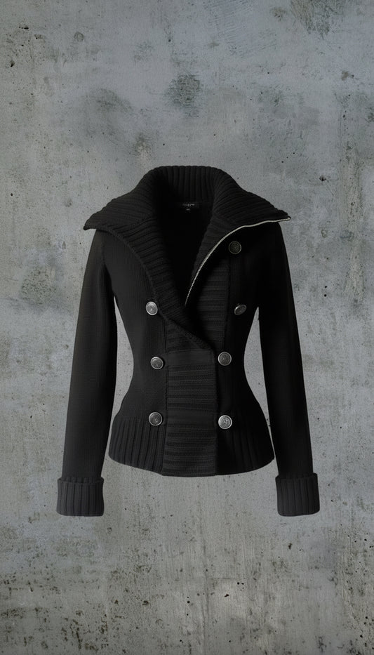 Black Turtleneck Zip Up