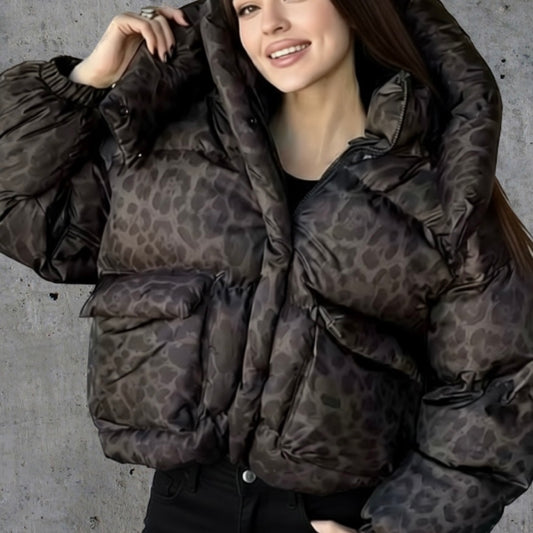 The Leopard Print Puffer
