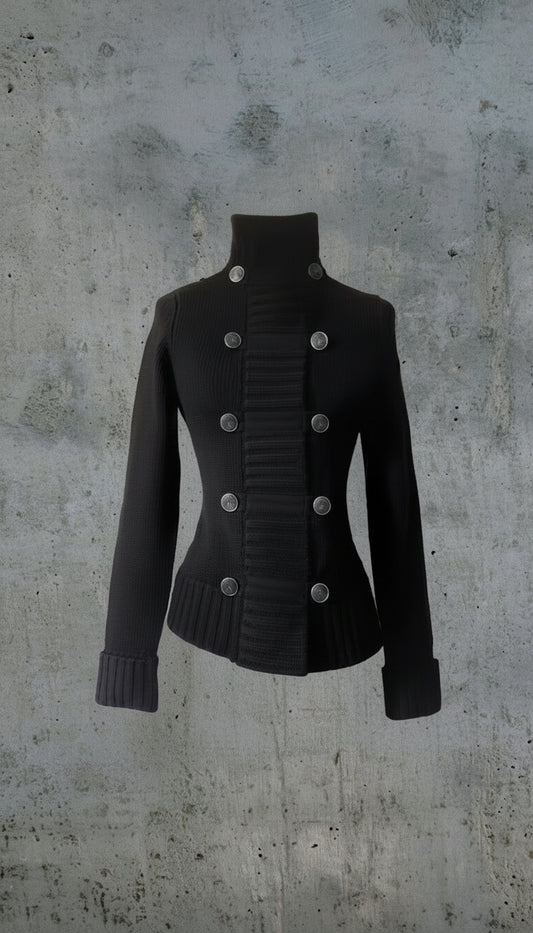 Black Turtleneck Zip Up